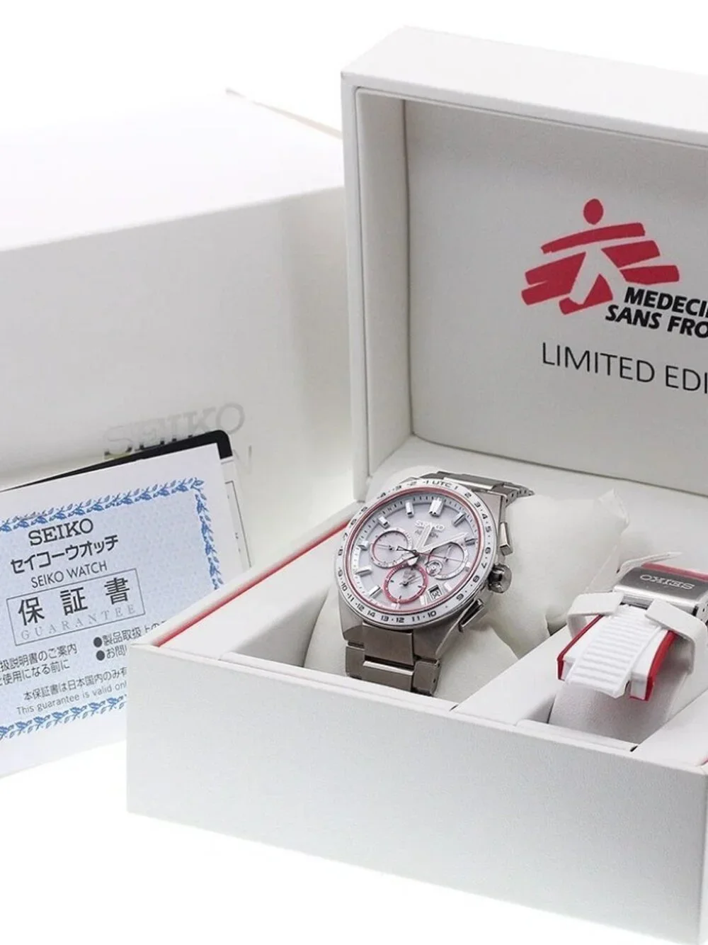 SEIKO Astron Doctors Without Border SBXC133/5X53-0CB0 Solar Powered Radio_967631